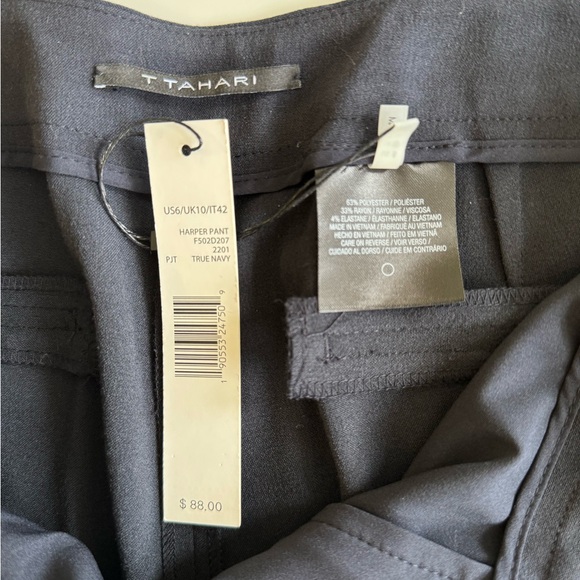 T Tahari True Navy Harper Pants - Picture 7 of 7